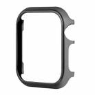 For Apple Watch Series 8&7 45mm Mirror Hollow Watch Protective Case(Black) - 1