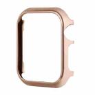 For Apple Watch Series 8&7 45mm Mirror Hollow Watch Protective Case(Rose Gold) - 1