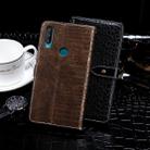 For Alcatel 3X (2019) idewei Crocodile Texture Horizontal Flip Leather Case with Holder & Card Slots & Wallet(Dark Brown) - 3