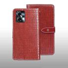 For Motorola Moto G23/G13 idewei Crocodile Texture Leather Phone Case(Red) - 1