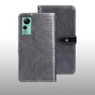 For Ulefone Note 14 idewei Crocodile Texture Leather Phone Case(Grey) - 1