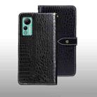 For Ulefone Note 14 idewei Crocodile Texture Leather Phone Case(Black) - 1