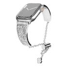 Zinc Alloy Diamond Chain Clause Watch Band For Apple Watch Series 9&8&7 41mm / SE 3&SE 2&6&SE&5&4 40mm / 3&2&1 38mm (Silver) - 1