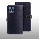 For T-Mobile REVVL 6 5G idewei Crocodile Texture Leather Phone Case(Dark Blue) - 1