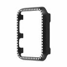 For Apple Watch Series 8&7 45mm Aluminum Alloy Diamond Watch Protective Case(Black) - 1