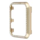 For Apple Watch Series 8&7 45mm Aluminum Alloy Diamond Watch Protective Case(Gold) - 1