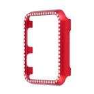 For Apple Watch Series SE 2&6&SE&5&4 44mm Aluminum Alloy Diamond Watch Protective Case(Red) - 1