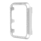For Apple Watch Series SE 2&6&SE&5&4 44mm Aluminum Alloy Diamond Watch Protective Case(Silver) - 1
