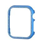 For Apple Watch Series SE 2&6&SE&5&4 44mm Aluminum Alloy Diamond Watch Protective Case(Blue) - 1