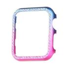 For Apple Watch Series 3&2&1 38mm Aluminum Alloy Diamond Watch Protective Case(Blue Rose Red) - 1