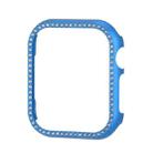 For Apple Watch Series 3&2&1 38mm Aluminum Alloy Diamond Watch Protective Case(Blue) - 1