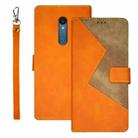 For Sharp Rouvo V idewei Two-color Splicing Leather Phone Case(Orange) - 1