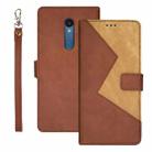 For Sharp Rouvo V idewei Two-color Splicing Leather Phone Case(Brown) - 1