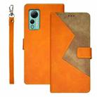 For Ulefone Note 14 idewei Two-color Splicing Leather Phone Case(Orange) - 1