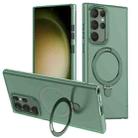 For Samsung Galaxy S22 Ultra 5G LK 3 in 1 MagSafe Magnetic Holder Phone Case(Green) - 1