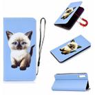 For Galaxy A7 (2018) 3D Painting Horizontal Flip Leather Case with Holder & Card Slot & Wallet & Lanyard(Cat) - 1