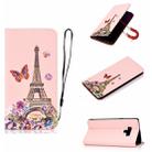 For Galaxy Note 9 3D Painting Horizontal Flip Leather Case with Holder & Card Slot & Wallet & Lanyard(Iron Tower) - 1