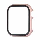 For Apple Watch Series 3&2&1 42mm Metal Frame + Tempered Glass Protector Case(Rose Gold) - 1