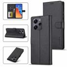 For Xiaomi Redmi 12 4G Global LC.IMEEKE Calf Texture Leather Phone Case(Black) - 1