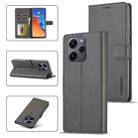 For Xiaomi Redmi 12 4G Global LC.IMEEKE Calf Texture Leather Phone Case(Grey) - 1