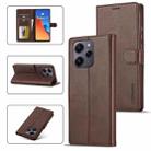 For Xiaomi Redmi 12 4G Global LC.IMEEKE Calf Texture Leather Phone Case(Coffee) - 1