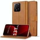 For Xiaomi 13T Pro 5G LC.IMEEKE Calf Texture Leather Phone Case(Brown) - 1