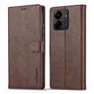 For Xiaomi Redmi 13C 4G/5G/Poco C65 LC.IMEEKE Calf Texture Leather Phone Case(Coffee) - 1