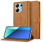 For Xiaomi Redmi Note 13 4G LC.IMEEKE Calf Texture Leather Phone Case(Brown) - 1