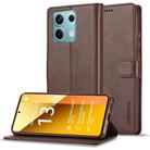 For Xiaomi Redmi Note 13 5G LC.IMEEKE Calf Texture Leather Phone Case(Coffee) - 1