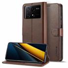 For Xiaomi Poco X6 Pro LC.IMEEKE Calf Texture Leather Phone Case(Coffee) - 1