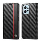 For Xiaomi Redmi Note 12 4G Global LC.IMEEKE Carbon Fiber Leather Phone Case(Vertical Black) - 1