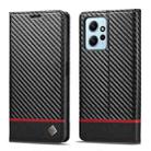For Xiaomi Redmi Note 12 4G Global LC.IMEEKE Carbon Fiber Leather Phone Case(Horizontal Black) - 1
