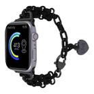 Stainless Steel Three Row Chain Watch Band For Apple Watch Ultra 49mm&Watch Ultra 2 49mm / Series 9&8&7 45mm / SE 3&SE 2&6&SE&5&4 44mm / 3&2&1 42mm (Black) - 1