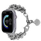 Stainless Steel Three Row Chain Watch Band For Apple Watch Series 9&8&7 41mm / SE 3&SE 2&6&SE&5&4 40mm / 3&2&1 38mm (Silver) - 1