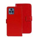 For T-Mobile REVVL 6 5G idewei Crazy Horse Texture Leather Phone Case with Holder(Red) - 1