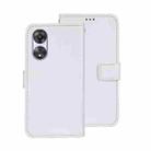 For OPPO A78 5G Global/A58x/A58 5G idewei Crazy Horse Texture Leather Phone Case with Holder(White) - 1