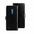 For Sharp Rouvo V idewei Crazy Horse Texture Leather Phone Case with Holder(Black) - 1