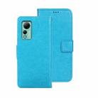 For Ulefone Note 14 idewei Crazy Horse Texture Leather Phone Case with Holder(Sky Blue) - 1