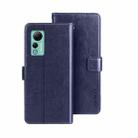For Ulefone Note 14 idewei Crazy Horse Texture Leather Phone Case with Holder(Blue) - 1