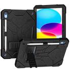 For iPad 10th Gen 10.9 2022 Bumblebee Silicone + PC Shockproof Tablet Case with Holder(Black) - 1