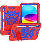 For iPad 10th Gen 10.9 2022 Bumblebee Silicone + PC Shockproof Tablet Case with Holder(Red Blue) - 1