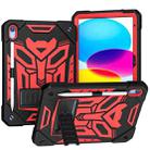 For iPad 10th Gen 10.9 2022 Bumblebee Silicone + PC Shockproof Tablet Case with Holder(Black Red) - 1