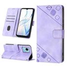 For Realme C30s Skin-feel Embossed Leather Phone Case(Light Purple) - 1