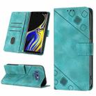 For Samsung Galaxy Note9 Skin-feel Embossed Leather Phone Case(Green) - 1