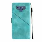 For Samsung Galaxy Note9 Skin-feel Embossed Leather Phone Case(Green) - 3