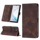 For Samsung Galaxy Note10 Pro / Note10 Pro 5G / Note10+ Skin-feel Embossed Leather Phone Case(Brown) - 1