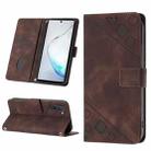 For Samsung Galaxy Note10 / Note10 5G Skin-feel Embossed Leather Phone Case(Brown) - 1