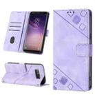 For Samsung Galaxy S8 Skin-feel Embossed Leather Phone Case(Light Purple) - 1