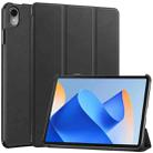 For Huawei MatePad 11 2023 Custer Texture 3-Fold Holder Leather Tablet Case(Black) - 1