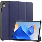 For Huawei MatePad 11 2023 Custer Texture 3-Fold Holder Leather Tablet Case(Dark Blue) - 1